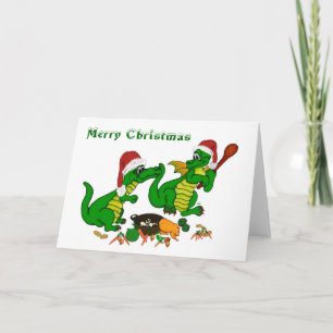 Cartão De Festividades Dragões - Feliz Natal! - hoje eu cozinharei