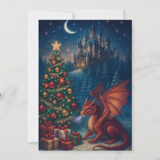 Cartão De Festividades Dragon Christmas Tree