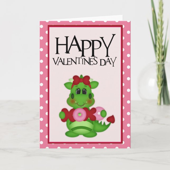 Cartão De Festividades Dragon Love Happy Valentine's Day Greeting Card 1 (Frente)