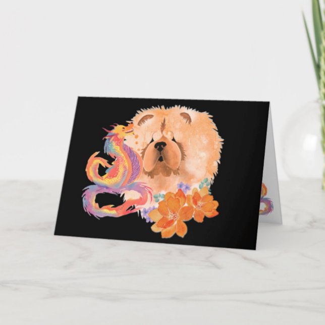 Cartão De Festividades DRAGON-TALEZ Chow Art Card Ano do Dragão (Criador carregado)