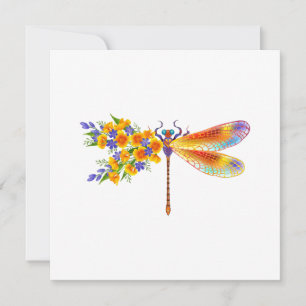 Cartão De Festividades Dragonfly Amarelo