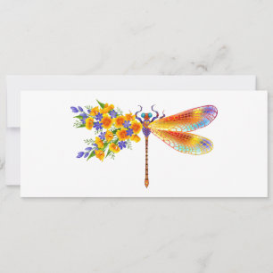 Cartão De Festividades Dragonfly Amarelo