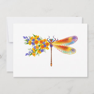 Cartão De Festividades Dragonfly Amarelo