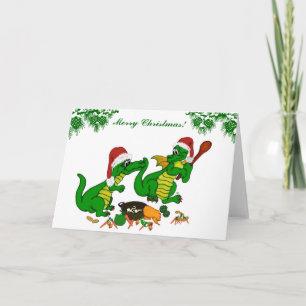 Cartão De Festividades Dragons - Feliz Natal! - hoje eu cozinho