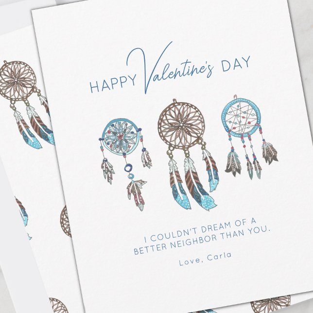 Cartão De Festividades Dream Catcher Neighbor Valentine Holiday Card (Criador carregado)