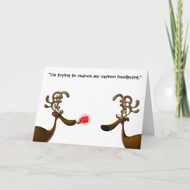 Cartão De Festividades Dreaming of a Green Christmas (Frente)