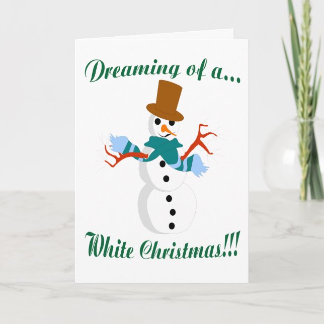 Cartão De Festividades Dreaming Of A White Christmas Greetings Card (Frente)