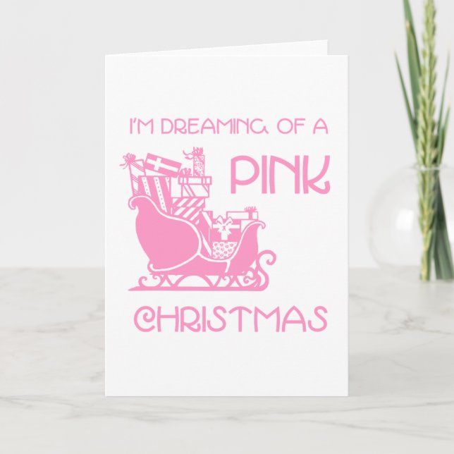 Cartão De Festividades Dreaming Pink - Greeting Card (Frente)