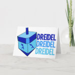 Cartão De Festividades Dreidel Cute Blue Kids Happy Hanukkah<br><div class="desc">Dreidel dreidel dreidel em três tons diferentes de azul com um sonho azul para Chanukah. As bonitas cartas de Chanucá.</div>