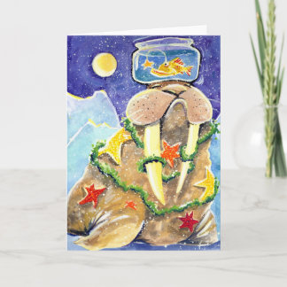 Cartão De Festividades Dressed Up Walrus