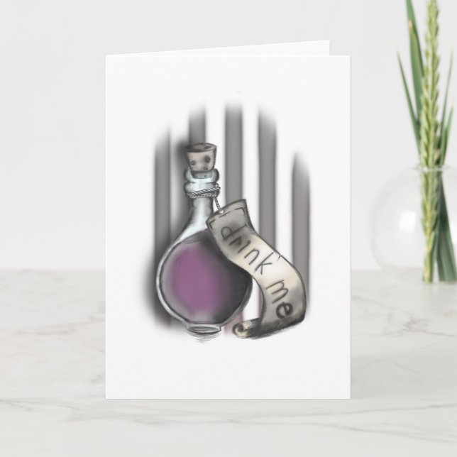 Cartão De Festividades Drink Me - Alice Card (Frente)