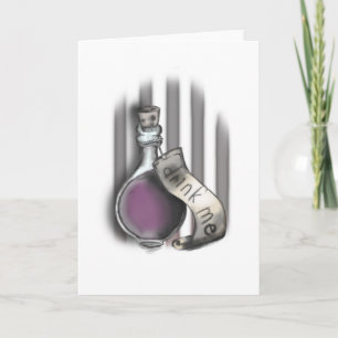 Cartão De Festividades Drink Me - Alice Card