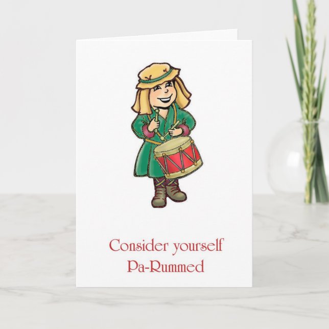 Cartão De Festividades Drummer Boy Pa-Rum Holiday Greeting Cards (Frente)