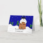 Cartão De Festividades Drumming Snowman<br><div class="desc">A cute little snowman playing on his drum...  Pa rum pa pum pum,  rum pa pum pum... Cute snowman for the holiday season.</div>