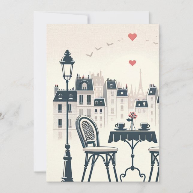 Cartão De Festividades "Duas Cups, Uma Cadeira Vazia - Um Brinde ao Momen (Frente)