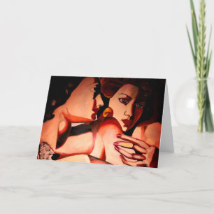 Cartão De Festividades Duas Mulheres Lempica