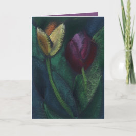 Cartão De Festividades Duas Tulipas