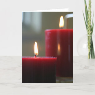 Cartão De Festividades Duas Velas