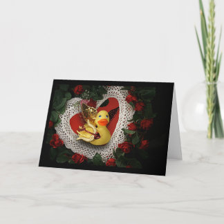 Cartão De Festividades Ducky Cupid!