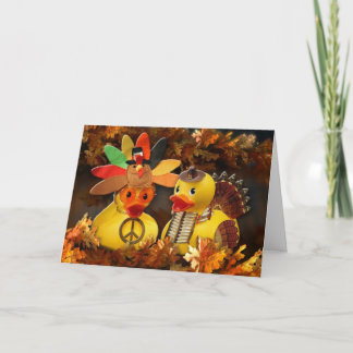 Cartão De Festividades Ducky Thanksgiving!