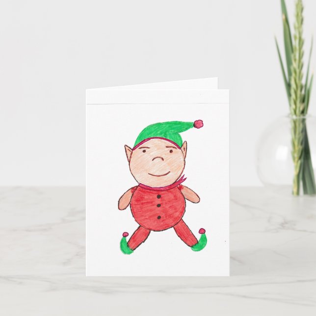 Cartão De Festividades Duende (Frente)