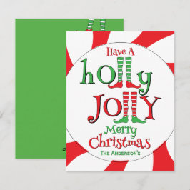 Cartão De Festividades Duende de Redemoinho de Hortelã Feliz Natal!