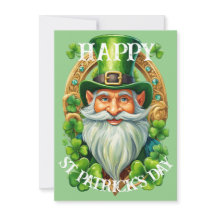 Duende Leprechaun Sortudo Feliz Dia de São Patríci