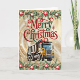 Cartão De Festividades Dump Truck Company Christmas Card
