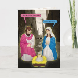 Cartão De Festividades Dumpster Baby Jesus Christmas Card