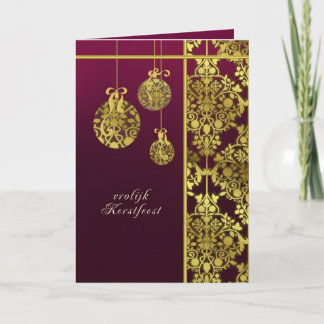 Cartão De Festividades dutch merry christmas card, elegant ornament