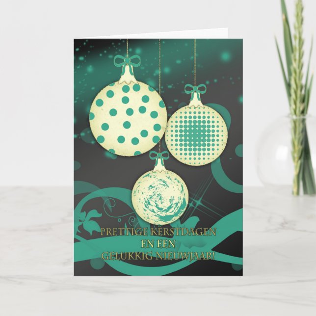 Cartão De Festividades Dutch Merry Christmas Christmas Card (Frente)