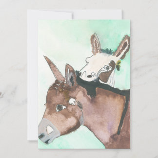Cartão De Festividades D'Vine Donkeys