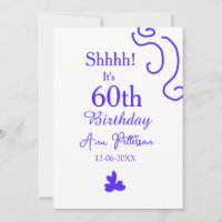 É 60º aniversário adicionar nome roxo espanhol r