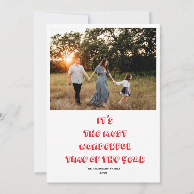 Cartão De Festividades É a época mais maravilhosa do ano. (Frente)