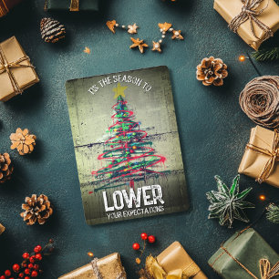 Cartão De Festividades É a Temporada  Baixe as Expectativas Natal Malcria