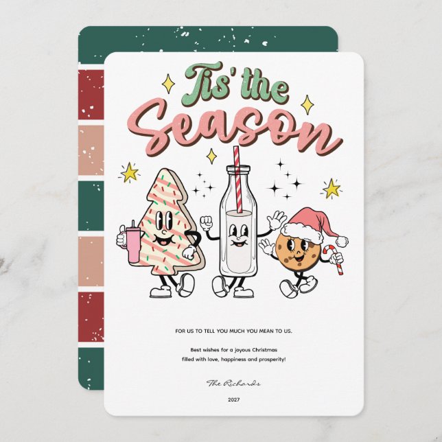 Cartão De Festividades É a Temporada de Natal (Frente/Verso)