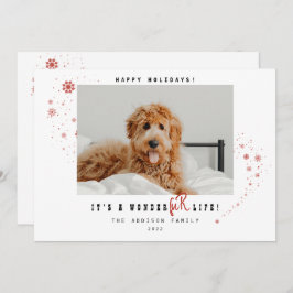 Cartão De Festividades É Feriado de Natal do Pet Life WonderFUR 