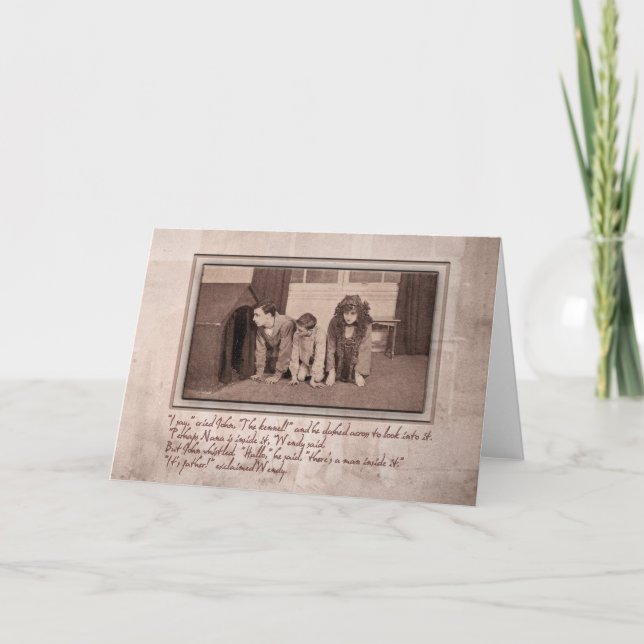 Cartão De Festividades É pai, Wendy exclamada (Frente)