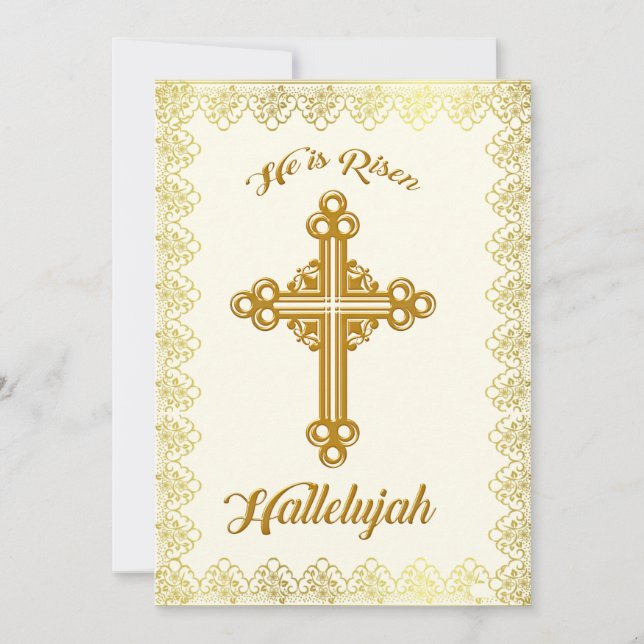 Cartão De Festividades É páscoa cristã aumentada (Frente)