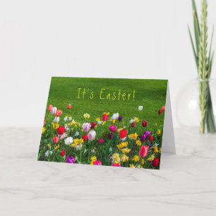 Cartão De Festividades É Páscoa Floral