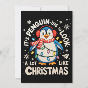 Cartão De Festividades É Pinguin Ing para se parecer muito com Xams de Na