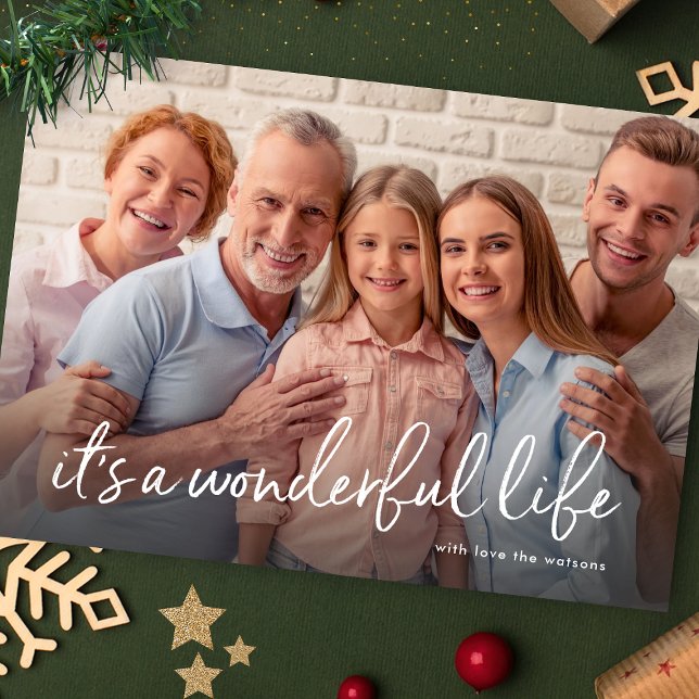 Cartão De Festividades É uma maravilhosa vida Natal Uma Foto (Criador carregado)