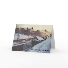 Early morning Christmas narrowboats