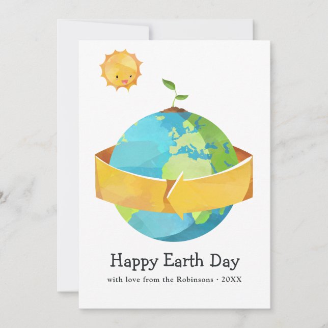 Cartão De Festividades Earth Day Greeting (Frente)