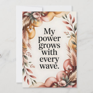 Cartão De Festividades Earthy Birth Wave Strength Quote