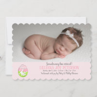 Easter Baby Photo Birth Announcement