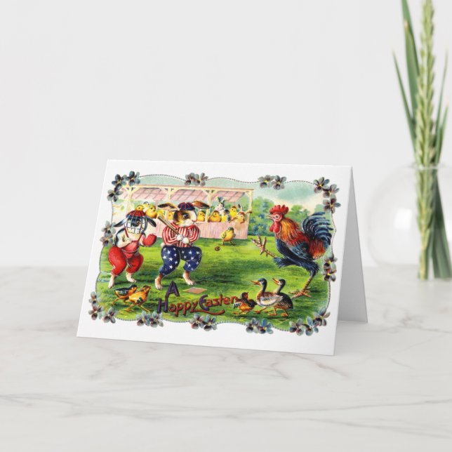 Cartão De Festividades Easter Baseball (Frente)