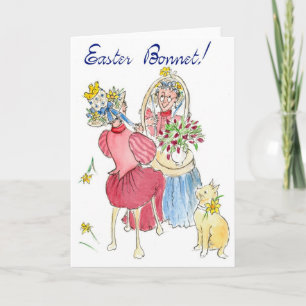 Cartão De Festividades Easter Bonnet Greeting Card