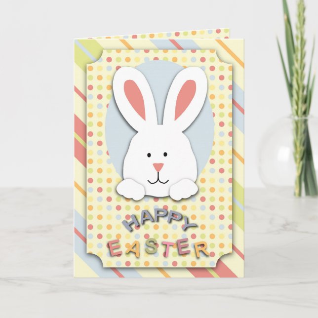 Cartão De Festividades Easter Bunny Card (Frente)