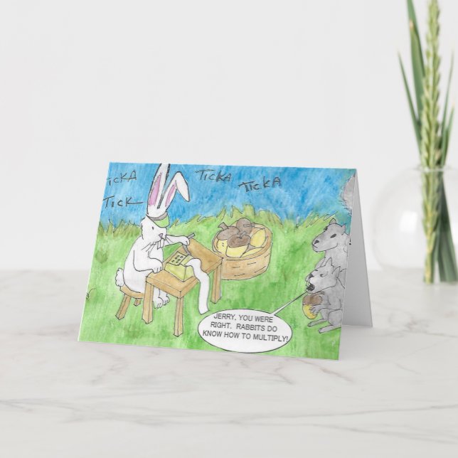 Cartão De Festividades Easter Bunny Card (Frente)